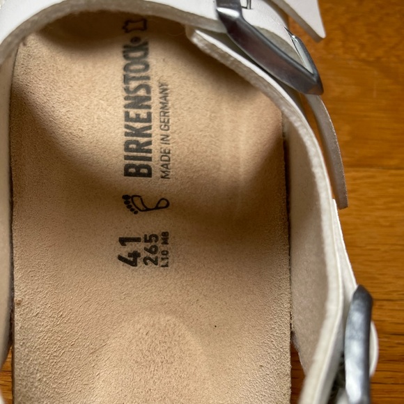 Birkenstock Milano Birko-Flor Sandals White Size 10 (41) - Picture 4 of 15